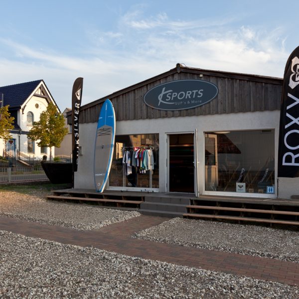 Außenansicht SUP Store in Waren Müritz